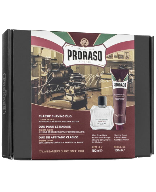 ESTUCHE DE REGALO AFEITADO PRORASO LINEA BARBAS DURAS