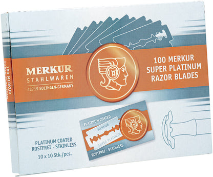 MERKUR REPUESTOS DOBLE HOJA SUPER PLATINUM-100 unidades