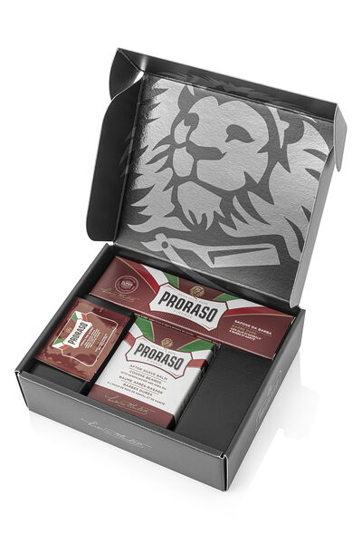 ESTUCHE DE REGALO AFEITADO PRORASO LINEA BARBAS DURAS